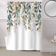 thumbnail image 5 of Fabric Shower Curtain Retro Farmhouse Style Plants Green Leaves Shower Curtains with 12 Hooks Waterproof Machine Washable Bath Curtains for Bathroom, 60 x 72in, 5 of 6