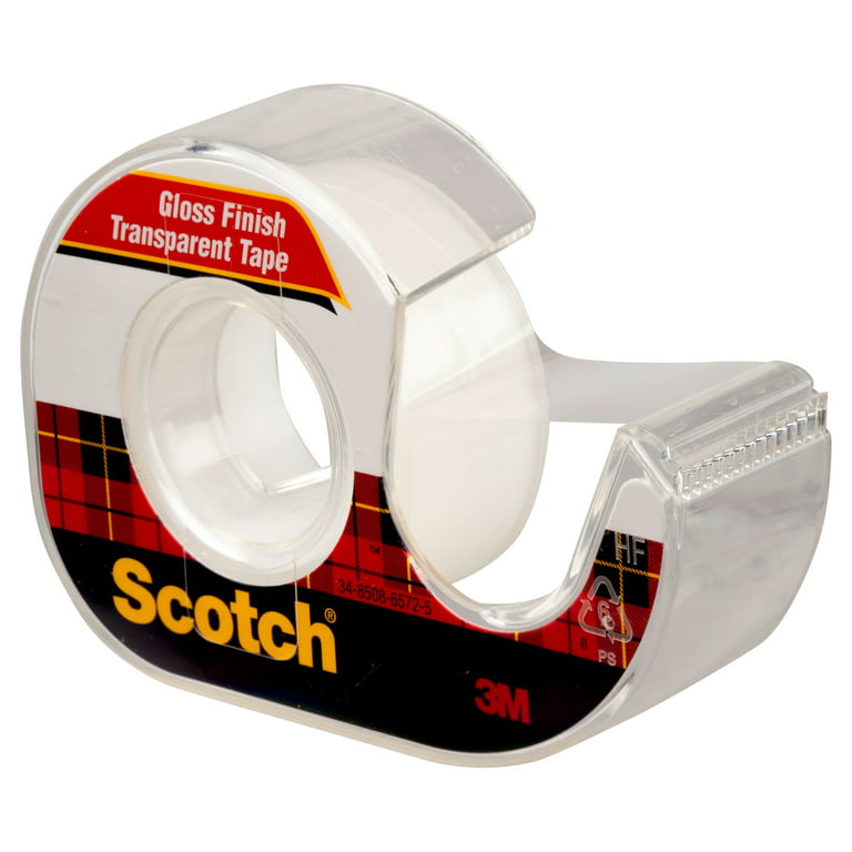 Transparent Vinyl Tape with Self-Adhesive. (3/4 inch x 50 ft, Clear Frost)