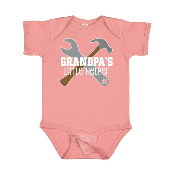 Inktastic Grandpa's Little Helper Boys Baby Bodysuit
