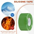 thumbnail image 4 of Self Fusing Silicone Tape, 1" x 10ft Silicone Sealing Tape Plumbing Pipe Repair Tape for Handles Plumb Hose Pipe Leaks, Green, 4 of 6