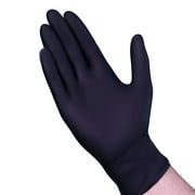 VGuard A19A33 Nitrile Gloves - 10 Boxes 100CT 7mil Large Black Disposable Gloves