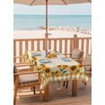 thumbnail image 2 of Outdoor Tablecloths with Umbrella Hole & Zipper, Summer Sunflowers Rectangle Tablecloth 60x120 Inch, Country Botanical Flowers Leaves Waterproof Table Cloth, Patio/Pool/Picnic Table Covers, 2 of 8