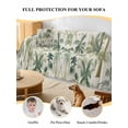 thumbnail image 4 of Green Palm Trees Sofa Covers for 2-3 Cushion Couch L-Shaped Sectional, Tropical Summer Botanical Washable Sofa Covers Slipcover for Living Room Furniture, Couch Cover Blanket 71"x134", 4 of 9