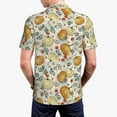 thumbnail image 5 of Xecao Autumn Pumpkins Leaves for Mens' Casual Short Sleeve Button-Down Polo Shirts for a Classic Golf Look, 5 of 9