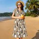 thumbnail image 4 of Easygdp Lovely Penguin para Vestido Transpirable de Mujer, Vestido Suelto de Manga Corta con Pliegues y Bolsillos para el Verano, 4 of 6