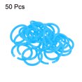 thumbnail image 3 of Unique Bargains 1.4' OD 1.1' ID Loose Leaf Rings Binder Ring Plastic for Book DIY Scrapbook Notebook, Blue 50 Pack, 3 of 5