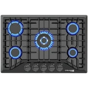 Gasland Chef 30 in. NG/LPG Convertible Gas Cooktop in Black Enamel with 5-Burners