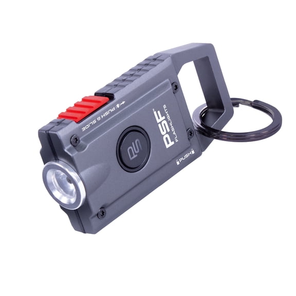Police Security Alert 120 Keychain 500 Lumen Rechargeable Flashlight