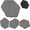Dark Gray, variant on Set of 4, 16x17” Dark Gray Stepping Stone Fiberclay Pavers, Outdoor Garden Natural Repeatable Pattern Pathway, Faux Stone Decorative Landscaping Walkway