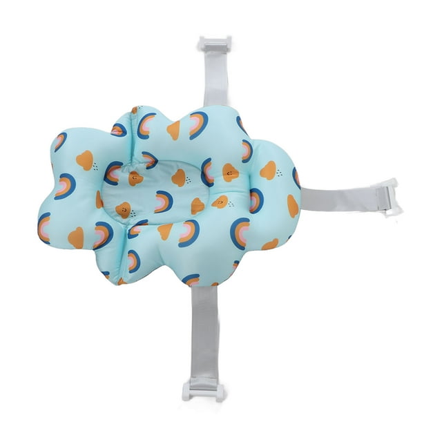Alfombrilla universal para bañera de bebé, asiento de baño de bebé cómodo, suave y plegable flotante para baby shower