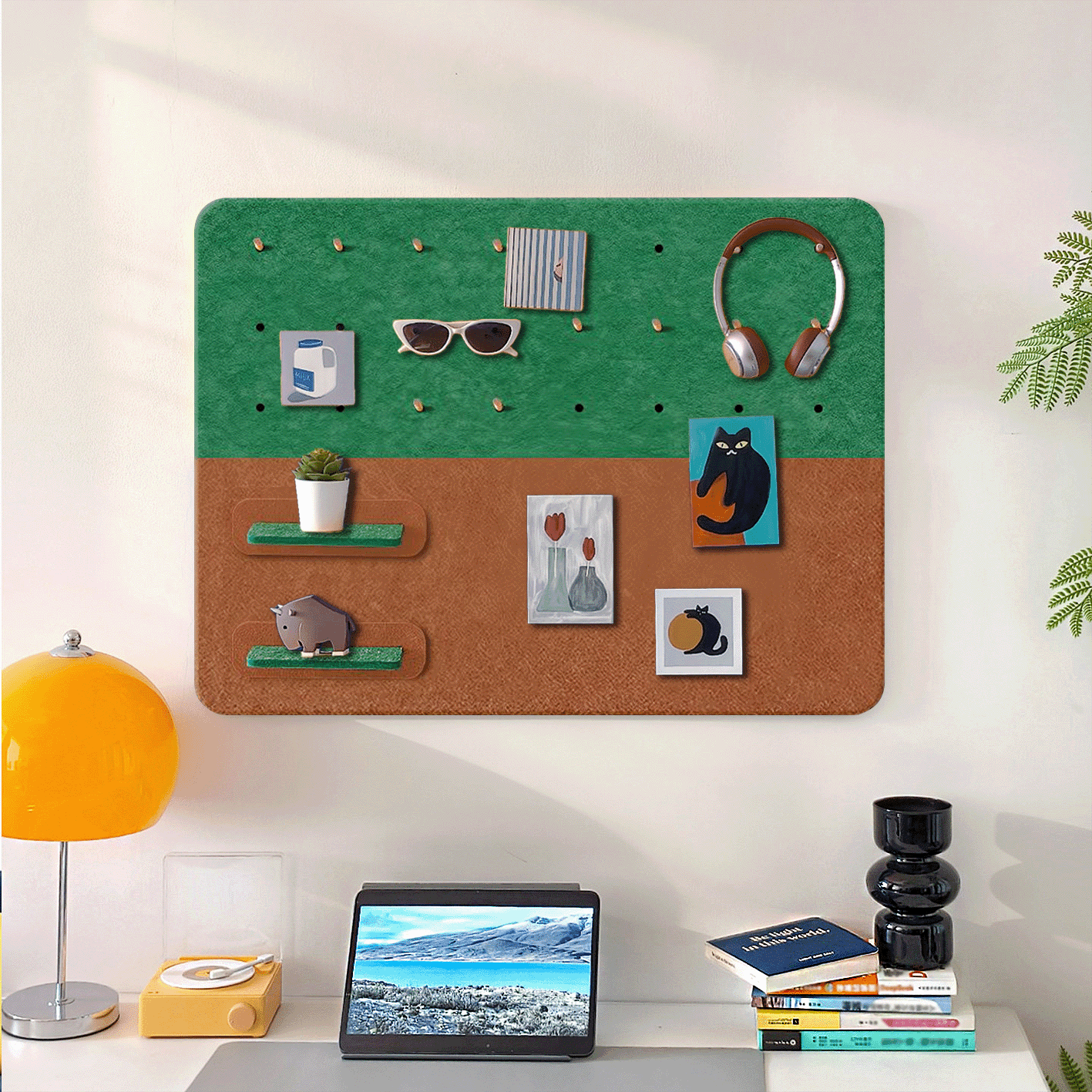Mifurn 11.8''*15.75'' Felt Bulletin Board, 2 Colors, 6 Pack
