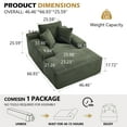 thumbnail image 2 of Leumius 67'' Oversized Chaise Lounge Chair Indoor,Cloud Plush Velvet Upholstered Deep Seat Sofa Bed with Back Cushion & Pillows,Cozy Sleeper Sofa Couch for Living Room, No Assembly Required,Green, 2 of 12