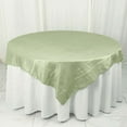 thumbnail image 6 of Efavormart 72"X72" Sage Green Accordion Crinkle Taffeta Table Overlay, Square Tablecloth Topper, 6 of 11