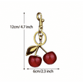 thumbnail image 3 of Cute Cherry Bag Charm Keychain for Women – Fashion Key Ring Accessory for Purses, Handbags & Car Keys, 3 of 5