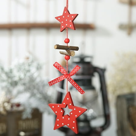 

Christmas Tree Creative Polka Dot Wooden Pendant A