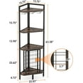 Tribesigns Corner Wine Rack with Glass Holder and Storage Shelf, Industrial 4 Tier Corner Bar