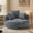 Dark Gray, variant on MOONMISS Oversized Bean Bag Chair, Chenille Lazy Bean Bag Sofa with Wrap-Around Backrest & Pillows for Living Room,Wine Red
