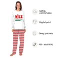 thumbnail image 2 of Christmas Family Matching Pajamas Set, Red and White Festive Striped Pants, Size NB - Men 6XL And Pets, 2 of 7