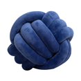 thumbnail image 2 of DOLITY Soft Knot Ball Pillow Round Handmade Throw Pillow for Office Living Room blue, 2 of 9