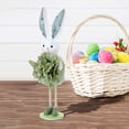 thumbnail image 5 of Fasiaou Large Flower Bunny Figurine Easter Ornament for Home Desktop and Shelf Decoration Displays,Green, 5 of 8