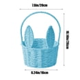 thumbnail image 3 of Easter Bunny Basket Paper Woven Set with Easter Grass Fillers Lightweight Reusable for Egg Hunt Candy and Spring Holiday Decoration Woven Basket, 3 of 6
