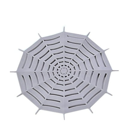 

2pcs Spider Web Shaped Sink Strainer Kitchen Bathroom Sink Garbage Mesh Filter Sewer Drain Net Filter Strainer (Grey)