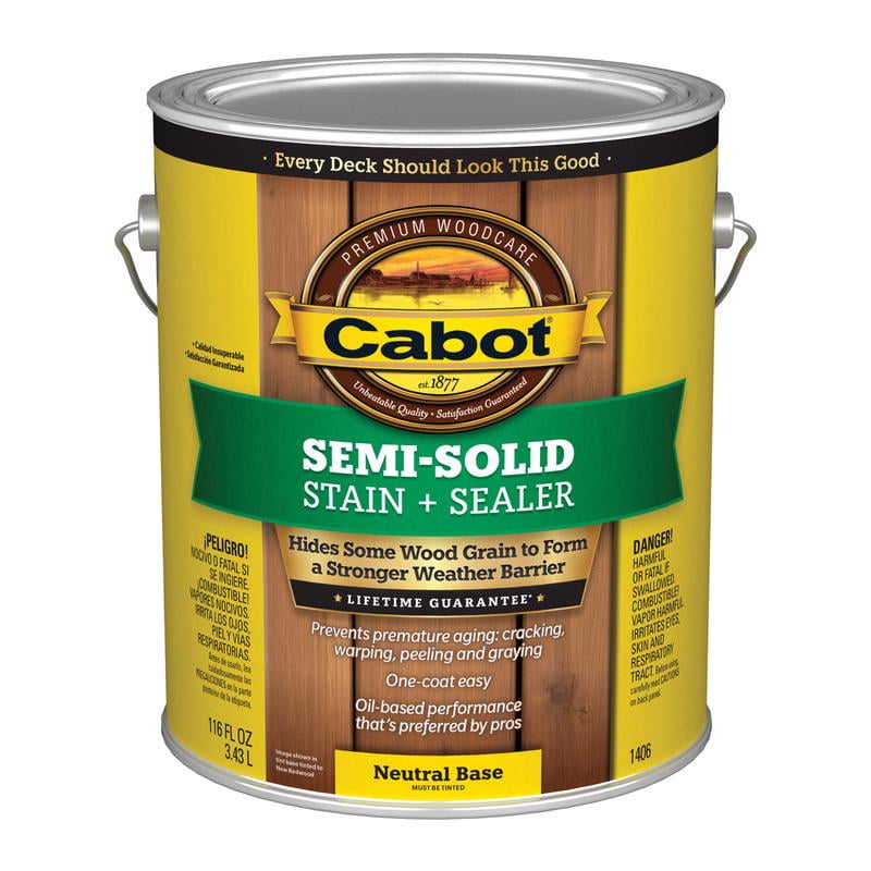 Cabot Solid Tintable 0806 Neutral Base Water-Based Acrylic Siding Stain 1 qt. 