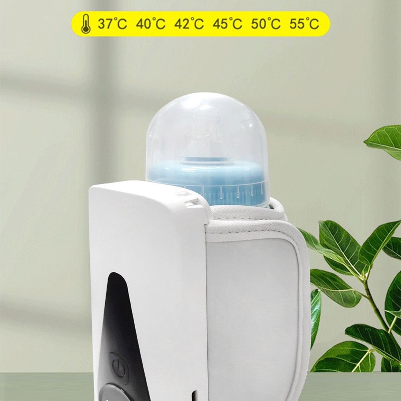 Yajisi Portable Baby Bottle Warmer Constant Temperature Fast Charging Insulation Cover for Home Travel Stroller Organizer Accessory with 4000mAh Battery