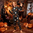 thumbnail image 2 of Halloween Family Pajamas Set with Moon Star Print, Breathable Long Sleeve Matching Halloween Pajamas for Whole Family, Classic Family Halloween Pajama Set Sleepwear, 2 of 6
