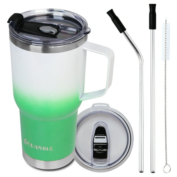 AQUAPHILE 30oz Tumbler with Handle, Double Walled Insulated Coffee Cup