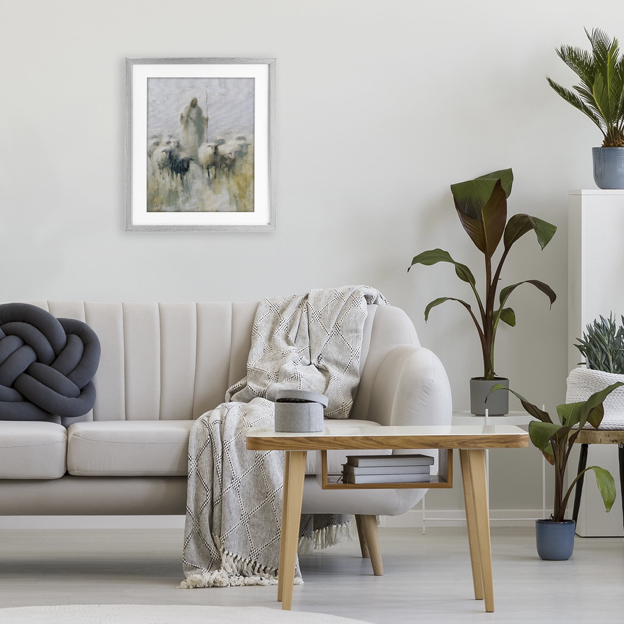 Stupell Industries The Gentle Guide Shepherd Gray Framed Print Under Glass, design by Svetlana Aleynikova