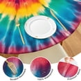 thumbnail image 4 of Colorful Tie Dye Mandala Pattern Round Fitted Tablecloth with Elastic Edge,Dining Table Cover Waterproof,Outdoor Round Tablecloth for Camping,Dining,Indoor and Outdoor, 4 of 7