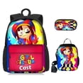 thumbnail image 3 of 3pcs The Amazing Digital Circus Backpack Cute Cartoon School Bag Mochila Anime Pencilbag Set For Kids Birthday Christmas Gift, 3 of 4