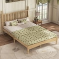 thumbnail image 2 of Aukfa Full Size Bed Frame with Gourd Shaped Headboard, Wood Platform Bed, Oak, 2 of 8