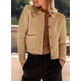 thumbnail image 4 of Womens 2023 Cardigan Sweaters Fall Open Front Button Down Long Sleeve Pockets Casual Chunky Knit Shirt Outerwear, 4 of 7