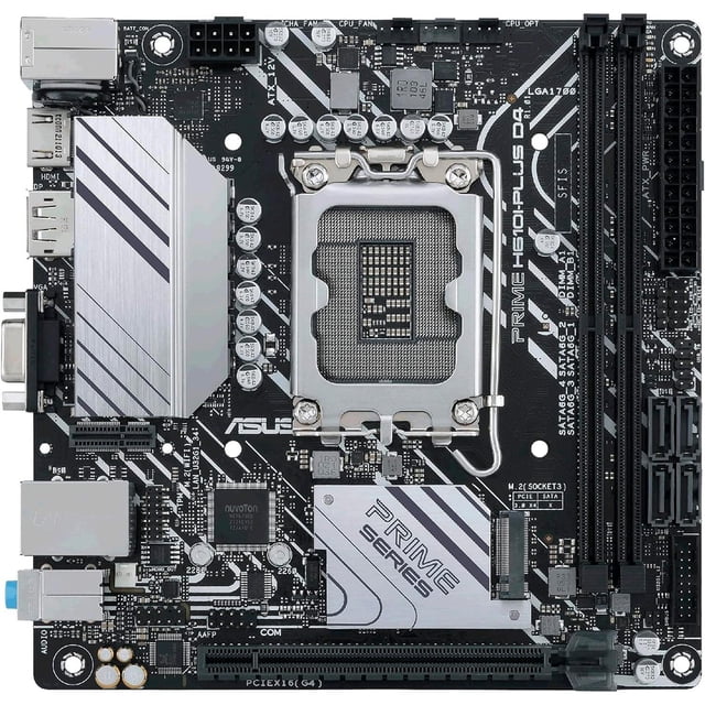 Tarjeta Madre ASUS PRIME H610I-PLUS D4-CSM 1700 2x DDR4 1x M.2 PCIe 4.0 Mini ITX