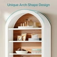 thumbnail image 4 of MAYEERTY 8-Tier Tall Bookshelf, Wooden Arched Bookcase Display Shelving Unit, 4 of 6