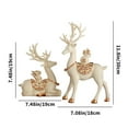 thumbnail image 3 of JWshufel 2 Pack Deer Statue Christmas Decorations Christmas Decor Prosperous Resin Sculpture for Home Office Desktop Bookshelf 7.5 in White, 3 of 6
