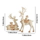 thumbnail image 4 of Fiudx Juego de Estatuas de Ciervo, Escultura de Resina de La Prosperidad, Elegante Decoración de Escritorio, Elegante Detalle para El Hogar y La Oficina, Ideal Como Regalo para Familiares y Amigos, T, 4 of 7