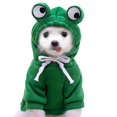 thumbnail image 1 of style3 2 piezas de ropa para perros de otoño e invierno, Sudadera con capucha, ropa para gatos, ropa bonita, suéter con forma de rana, 1 of 2