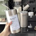 thumbnail image 4 of HAHADAXA Stainless Steel Tumbler with Lid and Straw Travel Coffee Mug for Men Women,Creative Iced Americano Insulated Tumbler Coffee Cup (20oz,Beige), 4 of 6