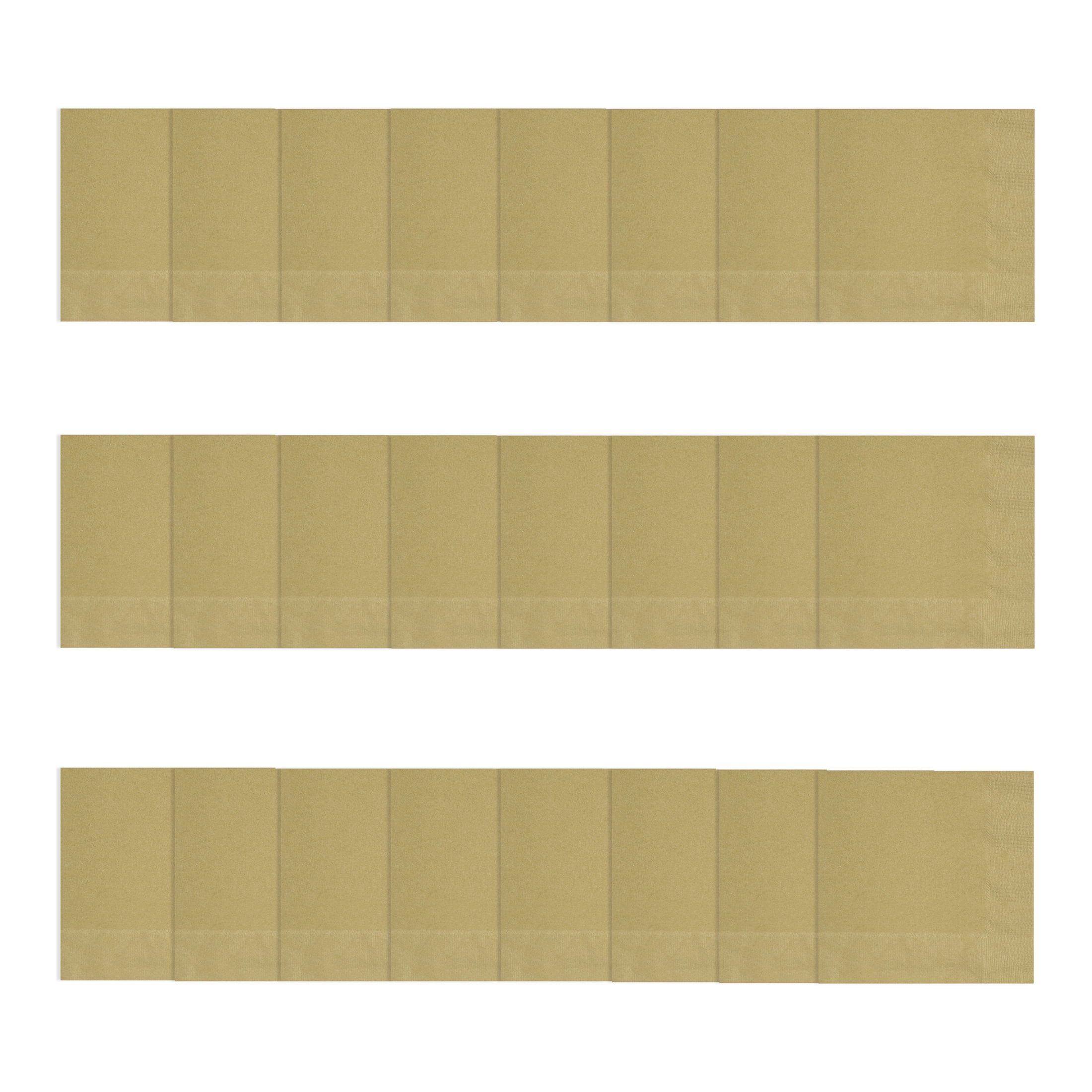 24CT 6.5IN x 6.5IN Gold Disposable Paper Napkins by Way To Celebrate