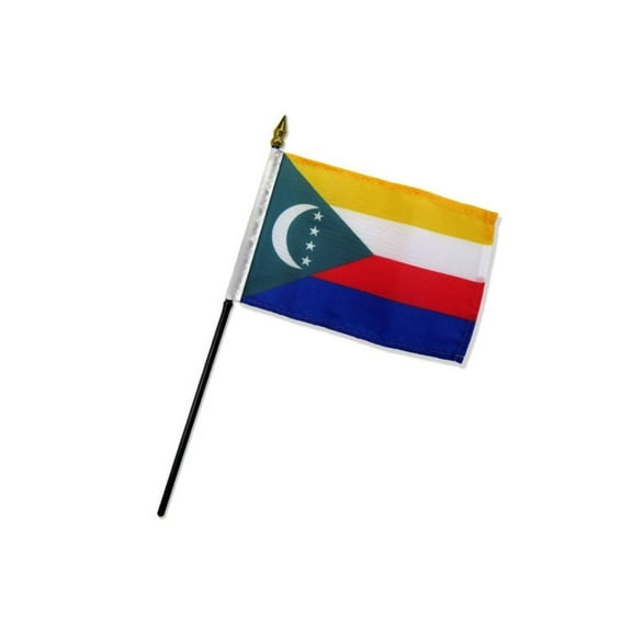 Comoros 4x6in Stick Flag