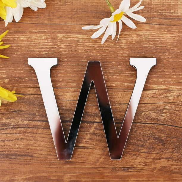 Modern 3d Letters Mirror Wall Sticker Acrylic Diy Art Mural Decal For Home Room Decor Walmart Com Walmart Com