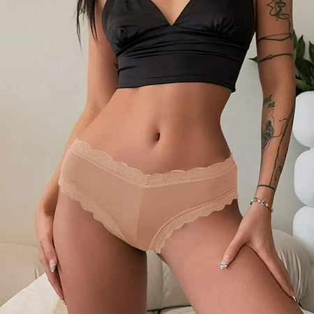 

Rovga Lady Lace Panties White Cutout Briefs 1 Pcs Women Underwear