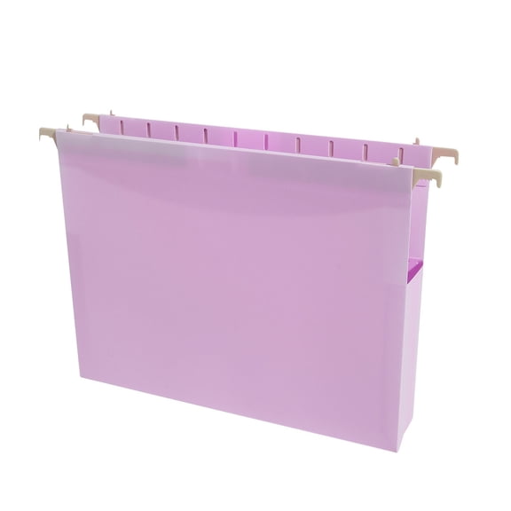 1 Pcs Plastic Hanging File Folders,2 Inch Expanding Pocket,Heavy-Duty Expanding Hanging File Folders,Letter Size File Folders Hanging,Accordion Pockets for Office Filing & Organization,Purple