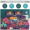 thumbnail image 5 of Adventure Time 3 Pieces Bedding Set 3D Printed Lightweight Bed Quilt Set Comforter Cover Set for Girls Kids Teens, 1 Quilt Cover 2 Pillowcases 86"x70", 5 of 8