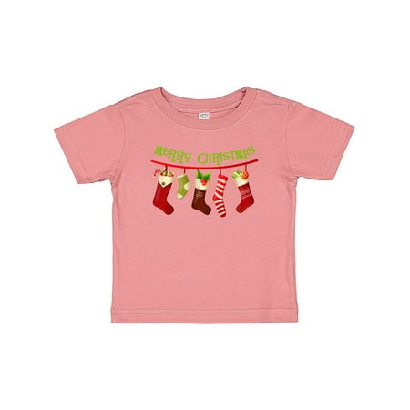 

Inktastic Christmas Stockings Gift Baby Boy or Baby Girl T-Shirt