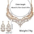 thumbnail image 2 of VMENG YZYI Noble Crown Design Jewelry Set For Women,champagne gold Luxury Crystal And Diamond Necklace Earrings Set, Wedding Banquet Party Evening Dress Wear Gifts, 2 of 7