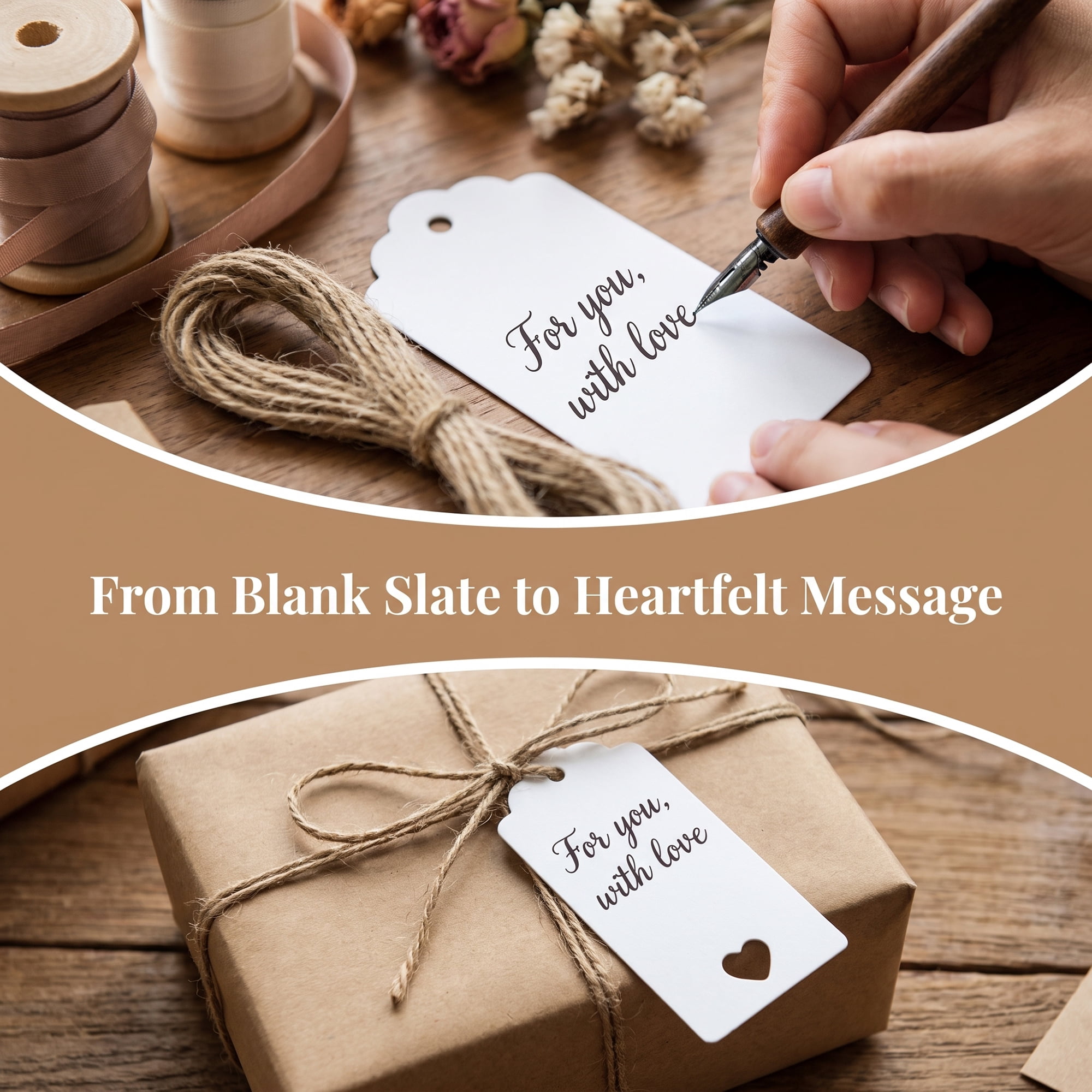Unique Bargains Thick Presentation Gift Wrapping Tags for Events 1.8" x 3.7" White Heart